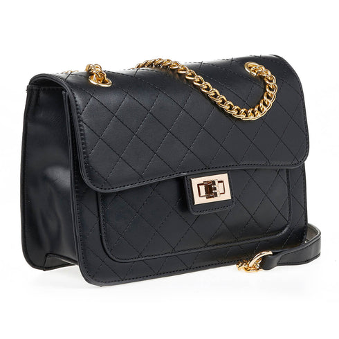 Verde Γυναικεία Τσάντα Ώμου 16-7002 Μαύρο